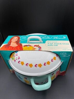 The Pioneer Woman Breezy Blossom 4qt Dutch Oven with Lid